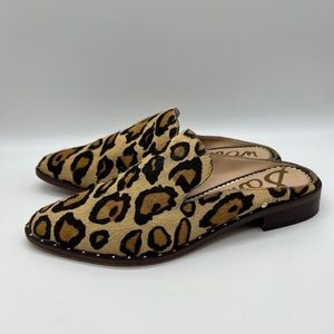 Sam Edelman Lewellyn Leopard Fur Slides
